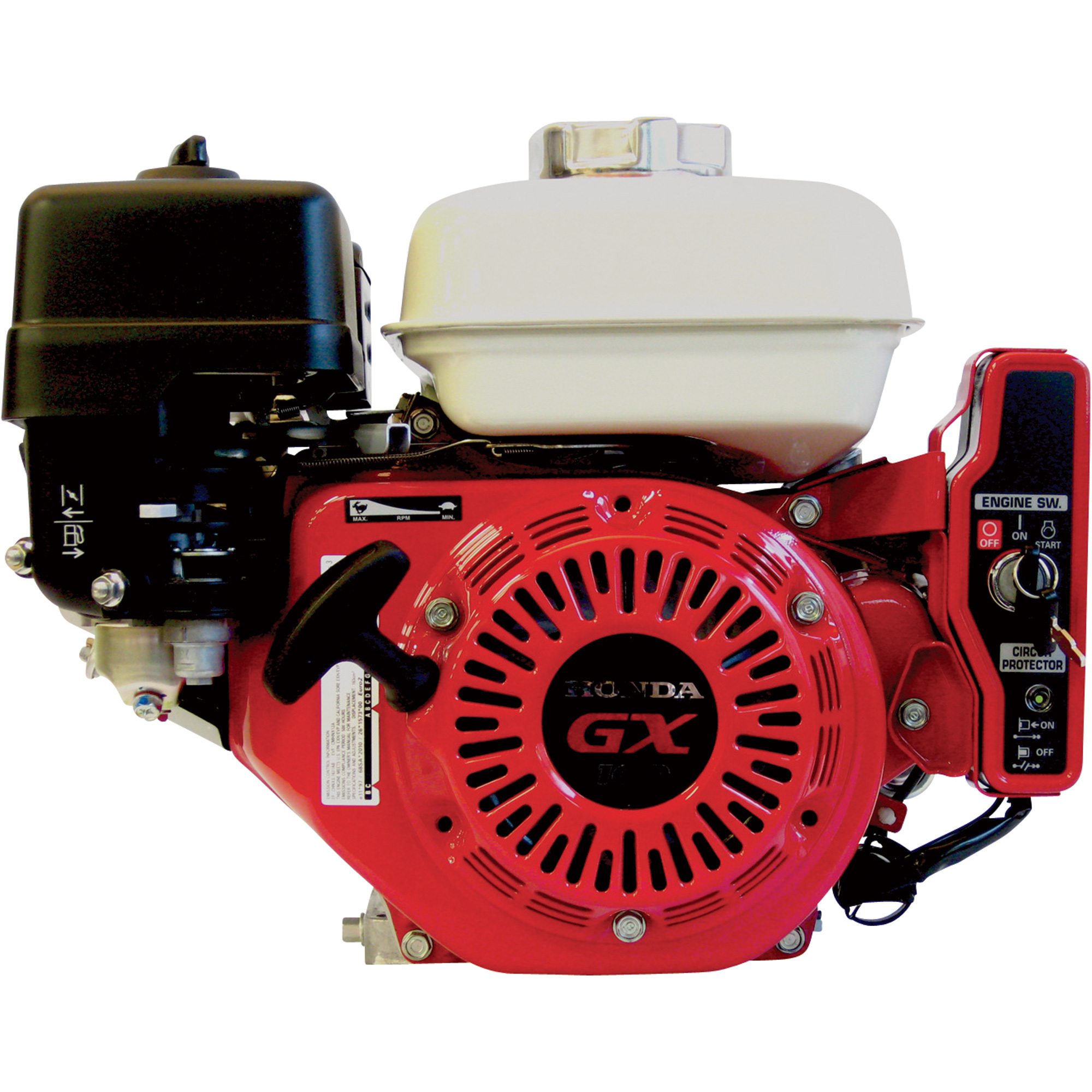 Honda Engines, HONDA 163CC OHV ELEC START ENG, Engine Displacement 163 cc, Engine Type GX Series OHV Commercial-duty, Shaft Diameter 3/4 in, Model# GX160UT2XQXE2